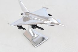 Chrome Typhoo aeroplane on stand