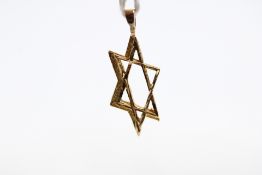 Yellow metal star of David