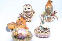 Collection of hidden treasures trinket boxes