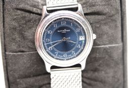 Gents Mappin & Webb London Swiss Made Quartz Watch with Date in Original Mappin & Webb Box with Pape