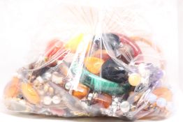 Bag of unsorted costume jewellery