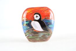 Anita Harris puffin vase signed in gold