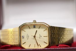Rotary Diamond Gents Quartz Watch with Date in Box.