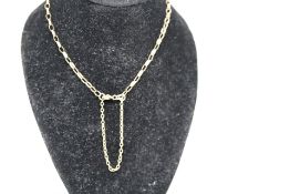 9ct Gold bracelet with safety chain Weight 2.1g