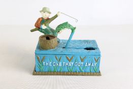 Cast Iron The One That Got Away Mechanical Bank