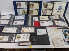 A large collection of first day covers to include Christmas, American and commemorative examples
