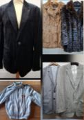 A mid 20th Century dark brown paw mink coat having a mid brown mink collar, approx 38" chest x 29"