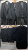 A quantity of vintage gents morning suits, trousers and jackets, various sizes. Location:Rail If