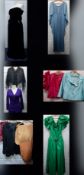 A quantity of 1970's and later ladies clothing to include a Blanes black plush velvet and