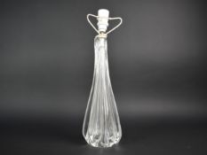 A 20th Century Sevres Crystal Glass Lamp Base, 32cm High (Excluding Fitting)