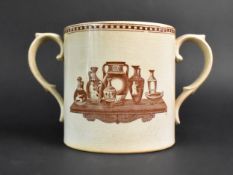 A Large 19th Century Staffordshire Transfer Printed Loving Cup with Classical Goodwin & Harris