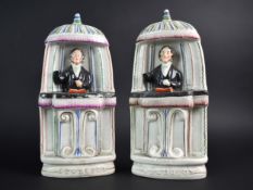 A Pair of Mid 19th Century Staffordshire Flatbacks of Reverend Charles Haddon Spurgeon, Modelled
