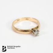 14ct Gold Diamond Solitaire Ring