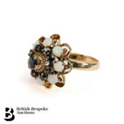 Sapphire and Opal Ring