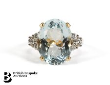 10.12ct Aquamarine and Diamond Dress Ring
