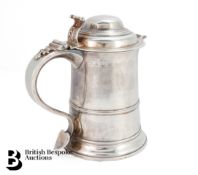 George III Silver Lidded Tankard