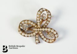 Late Victorian Seed Pearl Brooch