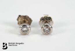 Pair of 18ct Gold Diamond Stud Earrings