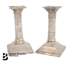 Pair of Silver Candlesticks