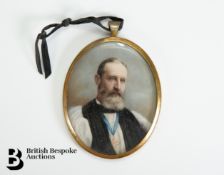 Fine Portrait Miniature of a Clergyman