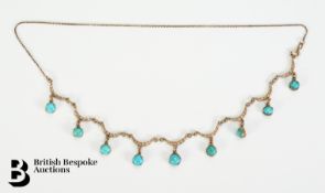 Fine 9ct Gold and Turquoise Necklace