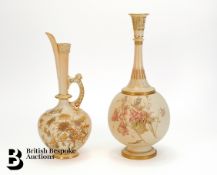 Royal Worcester Blush Vase and Ewer Vase