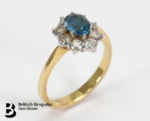 18ct Gold Blue Topaz Ring