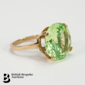 Lime Quartz Cocktail Ring