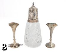 Glass and Silver Topped Caster