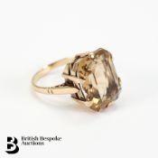Lady's 9ct Gold Smoky Quartz Ring
