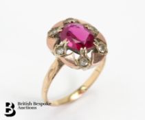 9ct Gold Ruby and Diamond Ring