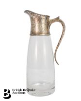 J.A Campbell Silver and Glass Water Jug