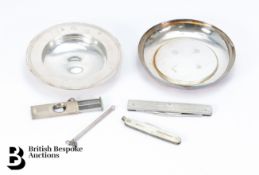 Two Silver Pin Dishes