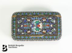 Russian Silver and Enamel Snuff Box