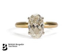 18ct Yellow Gold 2ct Brilliant Cut Oval Diamond Ring