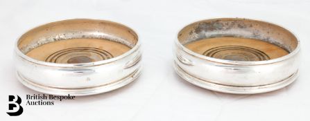Pair of Silver Bottle Coasters