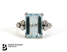 6.35ct Aquamarine and Diamond Dress Ring