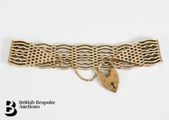 9ct Gold Gate Link Bracelet