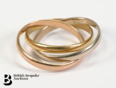 18ct Tri Gold Russian Wedding Ring