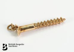 9ct Gold Screw Pendant