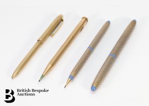 Marble Desk Caddy and Pens