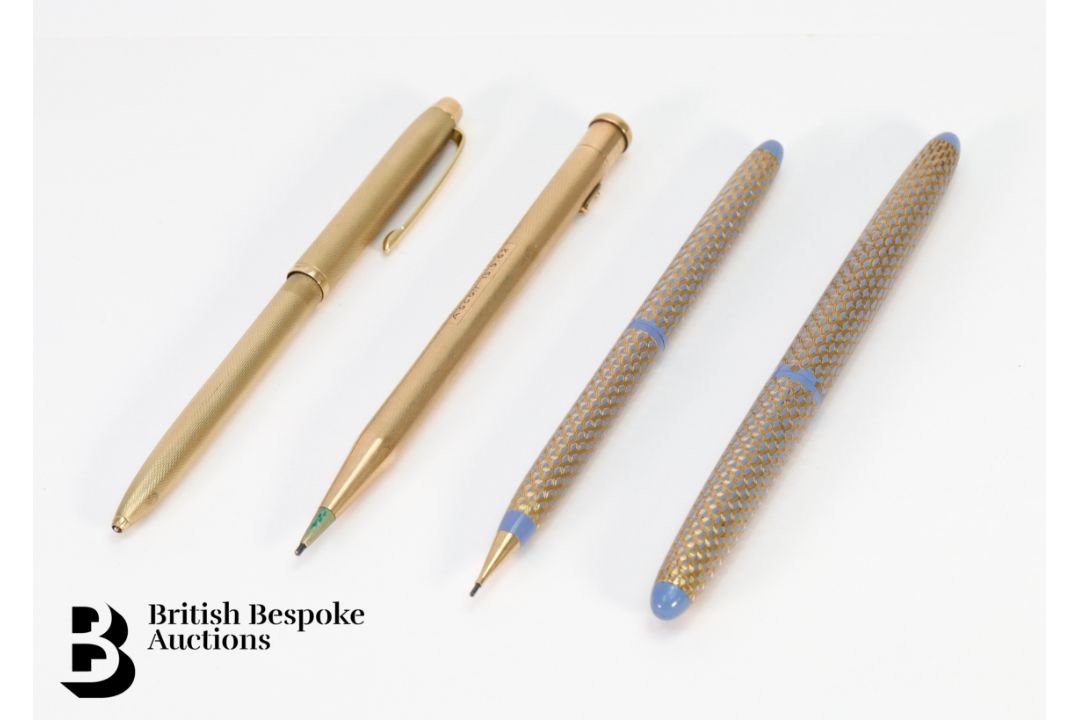 Marble Desk Caddy and Pens - Image 1 of 11