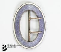 Silver and Enamel Belt Buckle