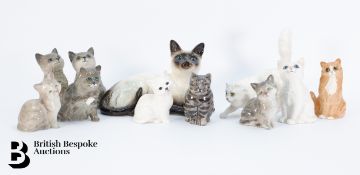 Collection of Beswick and Doulton Kittens