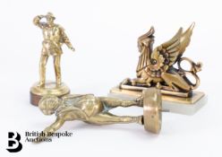 Three Vintage Brass Car Mascots