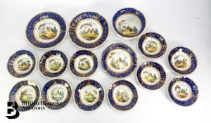 Fine English Porcelain Dessert Set