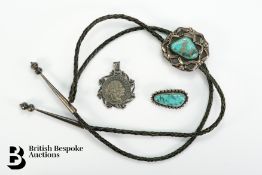 Silver and Turquoise Bolo