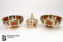 Abbeydale Chrysanthemum Bone China Fruit Bowls, Dinner Plates and Dish and Cover