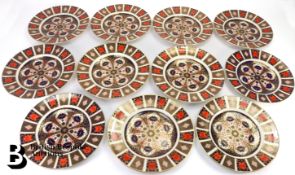 Eleven Royal Crown Derby Imari Plates