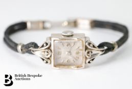 14k White Gold Cocktail Watch